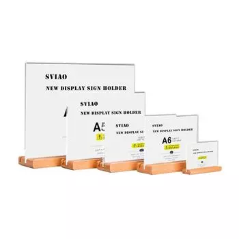 SVIAO Sign Holder Stand Menu Stand Прозрачный акриловый POP Stand Фоторамка Двойного назначения Рекламный держатель для фотокарточек Горизонтальный T-образный/L-образный (A5)