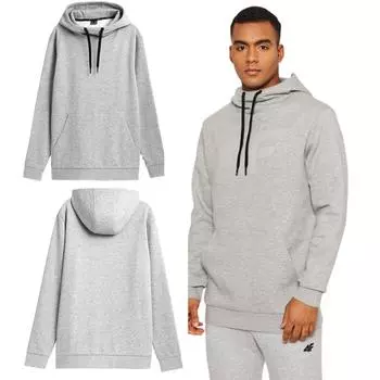 СВИТШОТ МУЖСКОЙ 4F NOSH4 BLM352 СЕРЫЙ МЕЛАНЖ. XXL