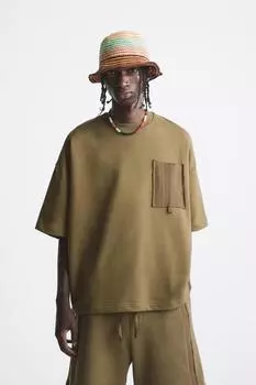 СВИТШОТ С КАРМАНОМ, ВЯЗАННЫМ КРЮЧКОМ