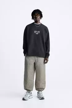 СВИТШОТ С ПРИНТАННЫМ СЛОГАНОМ