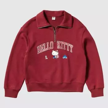 СВИТШОТ UNIQLO GIRLS SANRIO С ПОЛУМОЛНИЕЙ A