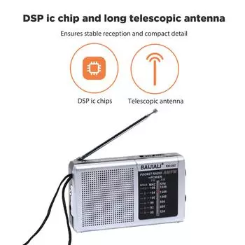 SW/AM/FM радио портативный карманный аварийный радиоприемник ЖК-дисплей двухдиапазонный цифровой радиоприемник с динамиком работающий от батареек