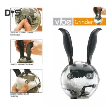 SW Ручная мини-мельница для соли и перца Портативная шаровая шлифовальная машина с кроличьими ушками и керамическим сердечником