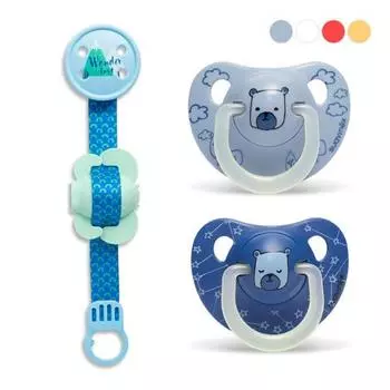 Светящаяся пустышка Swabinex 3 типа, план 2-й этап, корейские детские товары Bare (natural rubber)