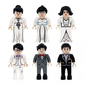 Свадьба Жениться 4,5 см MOC городская модель аксессуары строительные блоки фигурки мини детские модели строительные наборы детские развивающие игрушки
