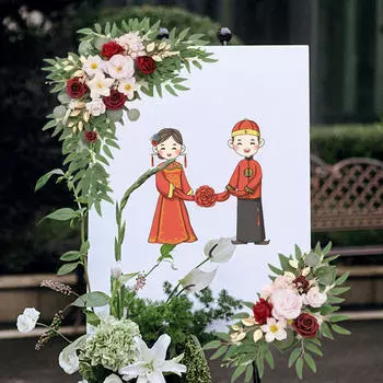 Свадебная арка цветы искусственные цветы гирлянда зелень цветочный фон венок для Pink