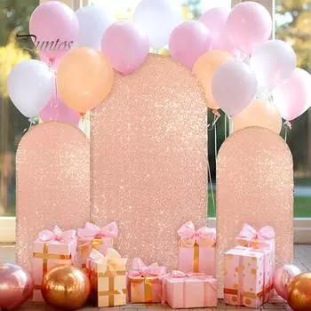 Свадебная арка с блестками, подставка, блестящая арка, фон, круглый верх, вечерние фон, арка, подставка с крышкой, украшение на день рождения 120cm