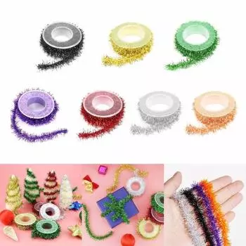 Свадебная блестящая лента для упаковки подарков, изготовление бантов, украшение для дома, венок, рулон ленты 2,8 м золотой