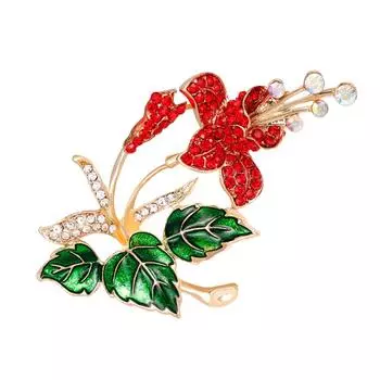 Свадебная брошь с цветком, модный ювелирный аксессуар, украшение