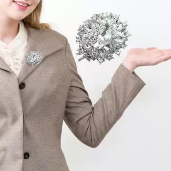 Свадебная брошь в форме цветка, высококачественная долговечная женская брошь с гладкой поверхностью, подарок фиолетовый