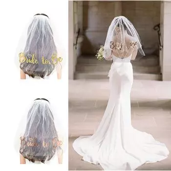 Свадебная фата, свадебный душ, невеста, чтобы ее было легко носить, свадебные принадлежности, украшения, подходящие для свадебных вечеринок, мальчишников Rose Gold Logo