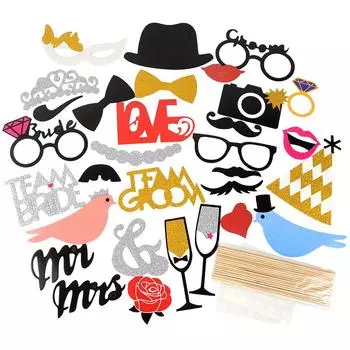 Свадебная фотобудка Реквизит Команда Невеста Мистер Миссис Губы своими руками Бокалы Девичник Свадебные украшения Девичник Девичник Товары