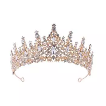 Свадебная Корона, аксессуары для волос из сплава, свадебное платье, повязка на голову со стразами, корона на день рождения, вечеринка, свадебный головной убор