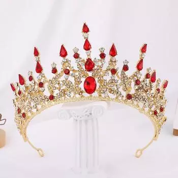 Свадебная Корона Барлоу, головной убор со стразами, корона принцессы, свадебные аксессуары для волос, аксессуары для свадебного платья