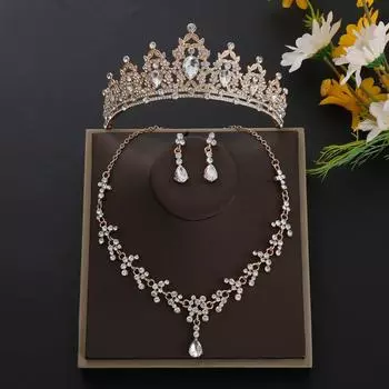 Свадебная корона, головной убор, повязка на голову из сплава со стразами, ожерелье с короной на день рождения, свадебные аксессуары, аксессуары для волос, повязка на голову, аксессуар для волос
