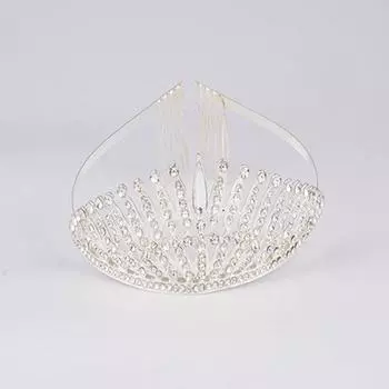 Свадебная корона премиум класса класса люкс из европейского хрусталя и циркония, корона принцессы, основное свадебное платье, аксессуары для волос, повязка на голову серебряный