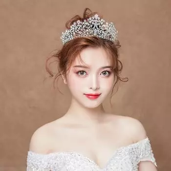 Свадебная корона тиара искусственный циркон супер сказочная принцесса корейские новые свадебные аксессуары корона в лесном стиле