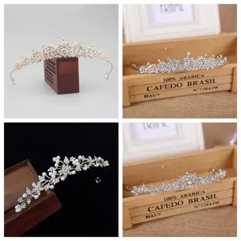 Свадебная корона тиара свадебное платье свадебное платье ободок со стразами аксессуары