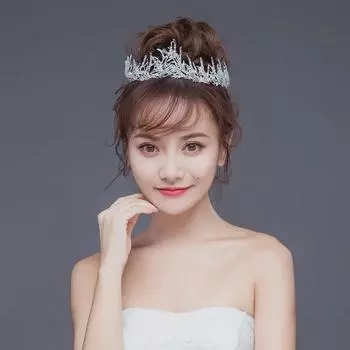 Свадебная корона в стиле барокко из золота — головной убор принцессы ручной работы для свадеб