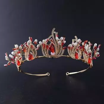 Свадебная Корона в стиле барокко, ретро, тиара, золотой цвет, бриллиантовая, хрустальная, бисерная, корона, аксессуары для свадебного платья