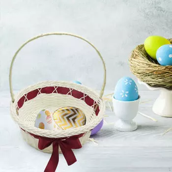 Свадебная корзина для хранения девочек-цветочниц Пасхальные конфеты Имитация ротанга для