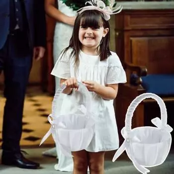 Свадебная корзина Модная большая вместимость 4 стиля Корзина с лепестками Свадебная цветочная композиция Пустая корзина для девушки Корзина с лепестками Праздничные принадлежности A