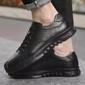 Свадебная модельная обувь. Мужская повседневная обувь. Дышащие туфли-оксфорды на каблуке. Деловая социальная обувь. Мужская обувь. 38 чёрный