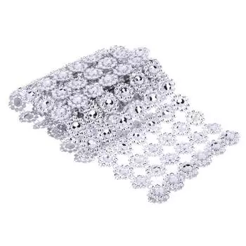 Свадебная обертка с бриллиантовой сеткой и стразами, блестящая вечеринка