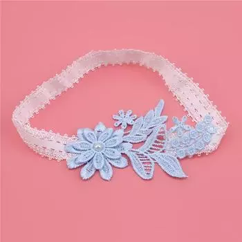 Свадебная подвязка с вышитыми цветами, сексуальные подвязки для женщин, невест, кольцо на бедро, кружевное кольцо на ногу, петля One Size небесно-голубой