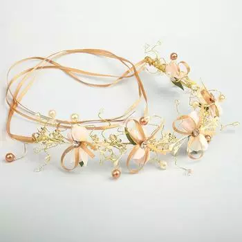 Свадебная повязка на голову с бантом для дорожных выставок, венок, повязка на голову, свадебный головной убор, свадебное платье, аксессуары, корона