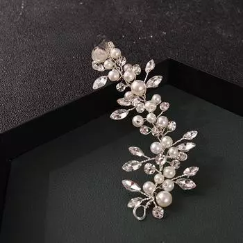 Свадебная повязка на голову со стразами и жемчугом - аксессуары для волос в европейском и американском стиле