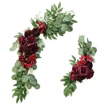 Свадебная приветственная открытка Водная открытка Цветок, Индикаторная цветочная композиция, Имитация шелковой цветочной композиции Реквизит для фотографий Орнамент Украшения красный