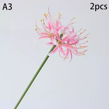 Свадебная розовая красная паучья лилия шелковая имитация цветов офисное украшение 67 см искусственные красные паучьие лилии ветви красные цветы