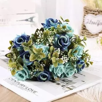 Свадебная рука с розой, итальянская свернутая роза, шелковый цветок, 1 шт. 1pcs