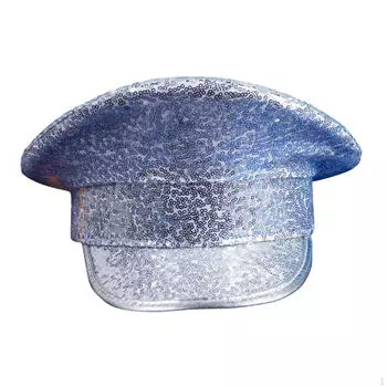 Свадебная шляпа с блестками, диско-головной убор для фестиваля, дня рождения, карнавала, ночного клуба чёрный