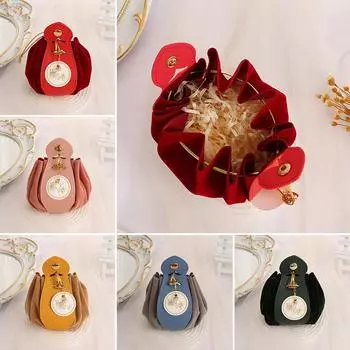 Свадебная сумка для конфет, фланелевая сумка-тоут, подарочная сумка с шнурком, кожаная свадебная упаковка, подарок на день рождения красный