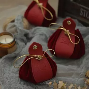 Свадебная сумка для конфет. Высококачественная сумка для конфет на шнурке. Широко используемая свадебная сумка для конфет. Сумка для упаковки подарков для детского душа. Свадебная сумка для конфет. Аксессуар для вечеринки. S вино красного