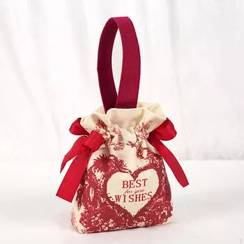 Свадебная сумка, конфетная китайская свадебная стильная сумка на шнурке для девочек с цветочным узором красный