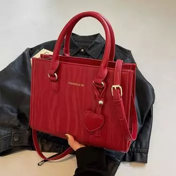 Свадебная сумка, сумка большой вместимости, женская ниша, можно использовать красные сумки для переноски, красная свадебная специальная женская сумка, сумка через плечо невесты