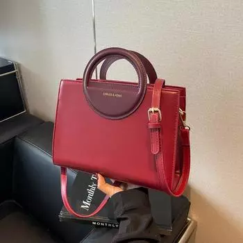 Свадебная сумка женская невеста 2024 новая нишевая высококачественная бордовая свадебная сумка атмосферная сумка-мессенджер чёрный