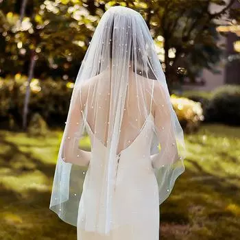 Свадебная свадьба с заколками для волос, фотография цвета слоновой кости, с белым жемчугом, сценическое представление 75cm белый