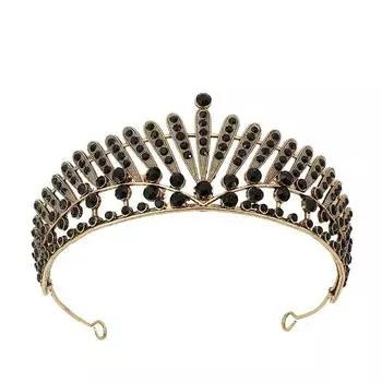 Свадебная тиара невесты, свадебные аксессуары, повязка на голову из сплава со стразами, корона на день рождения, ретро аксессуары для волос