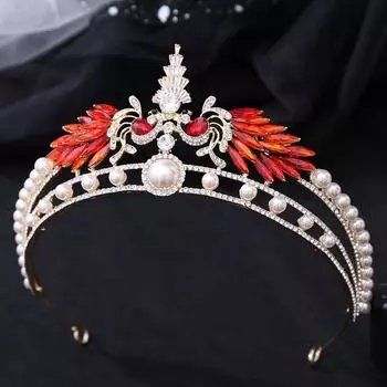 Свадебная тиара с цирконом ААА в европейском стиле, двойной павлин, инкрустированный стразами, роскошная свадебная корона, аксессуары для волос на день рождения