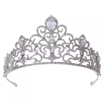 Свадебная тиара сплав инкрустированный стразами день рождения невесты циркон корона сценическое выступление корона