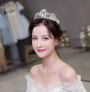 Свадебная тиара в европейском стиле, изысканная корона в стиле барокко, свадебная корона, свадебные аксессуары, корона, аксессуары для волос