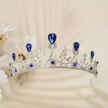 Свадебная тиара в стиле барокко в стиле ретро, корона из высококачественного сплава со стразами, маленькая принцесса, заколка для волос, аксессуары для волос