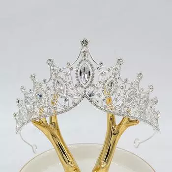 Свадебная тиара в стиле ретро, хрустальная корона маркизы для взрослых, атмосферная свадебная корона, подарок на день рождения, свадебные аксессуары