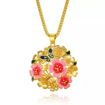 Свадебная вечеринка ювелирные изделия элегантные красочные эмалевые бабочки цветы и насекомые кулон ожерелья для женщин леди Sj313