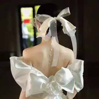 Свадебная заколка-бантик для волос в виде сетки Свадебная фата в лесу Фотостудия Путешествия Фотография Свадебные аксессуары