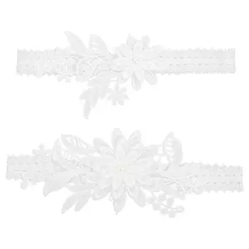 Свадебное кружевное кольцо для подвязки на ногу, свадебные цветочные подвязки, дропшиппинг, ленты, реквизит для выпускного вечера невесты 19X7X0.3CM